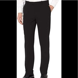 Van Heusen Flex Straight Fit Black Shirt Gripper Dress/Casual 36/32 NWT